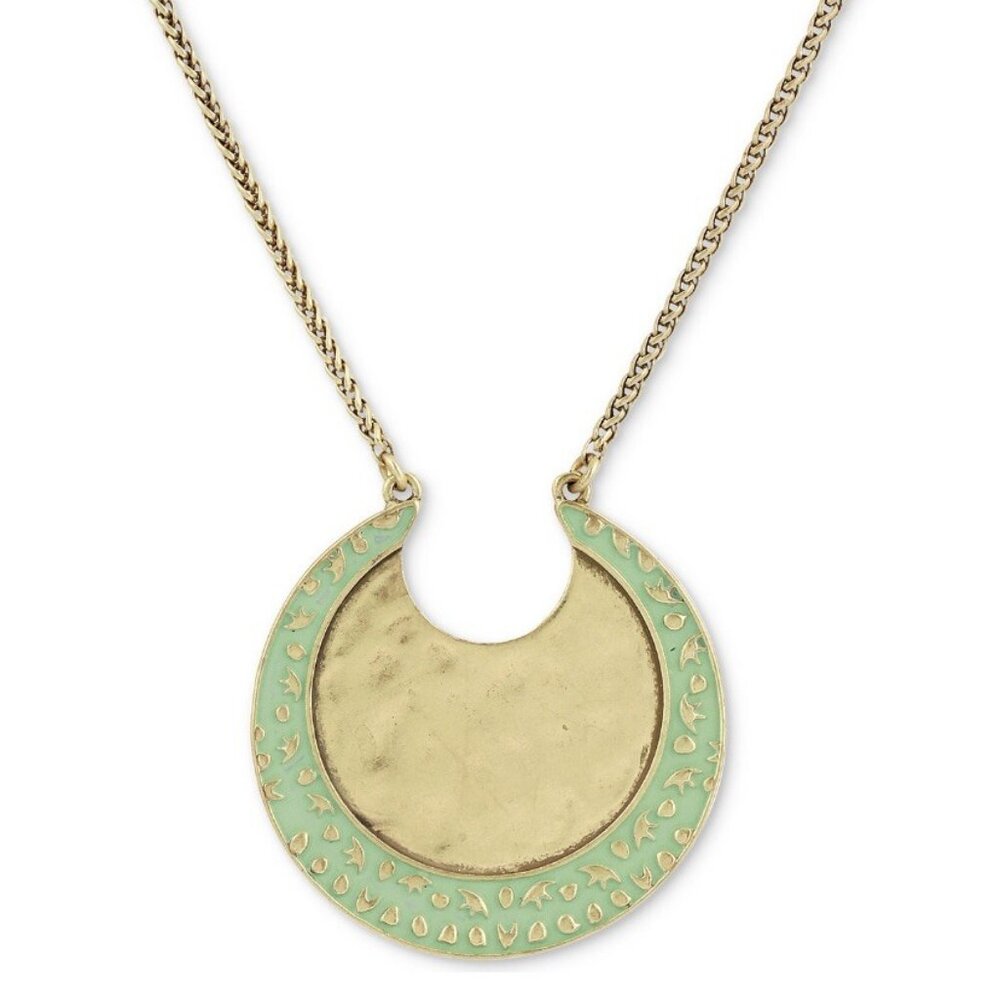 Lucky Brand Women's Patina Moon Pendant Necklace 🇨🇦